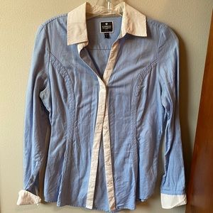 Express Blue Portfolio Button Down